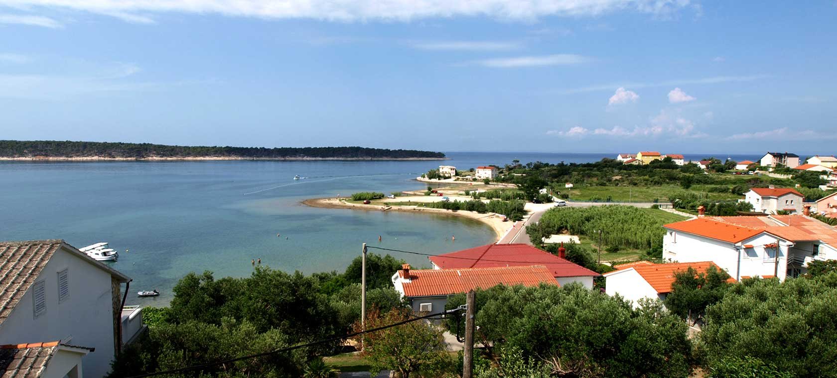 Vista dal balcone sul mare e su Banjol